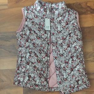 Floral puffer vest